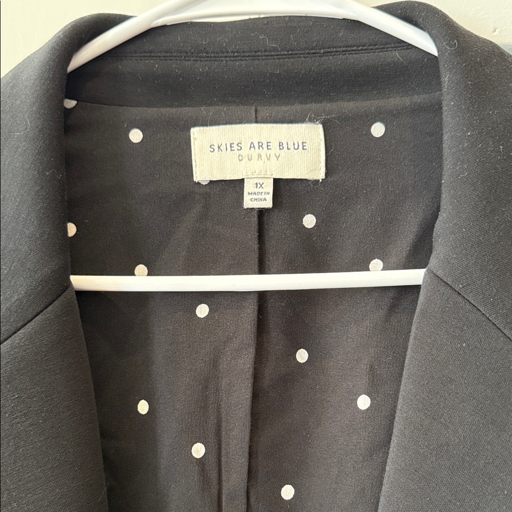 Skies Are Blue Black Tailored Women's Blazer - Picture 2 of 4